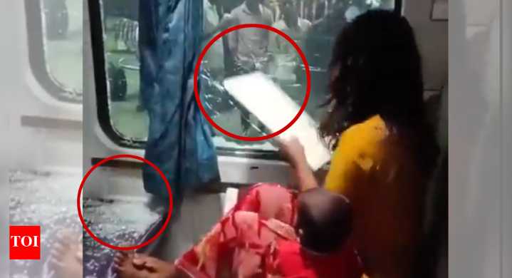 ‘Mera purse chahiye’: Woman with toddler smashes window of train; video goes viral
