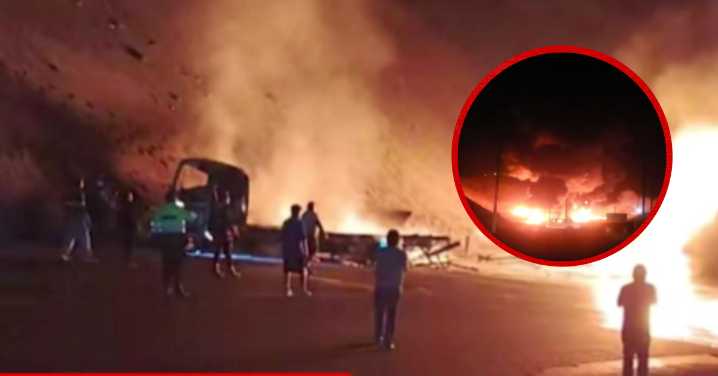 Tragedia en Arequipa: Chofer murió en incendio tras choque entre camiones en la Panamericana Sur