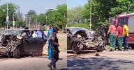[URGENTE] Parejita chocó contra un árbol y terminaron atrapados en el auto en Ruta 34