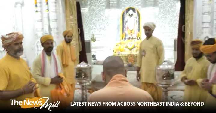 UP CM Yogi Adityanath offers prayers at Ram temple in Ayodhya on occasion of Diwali
