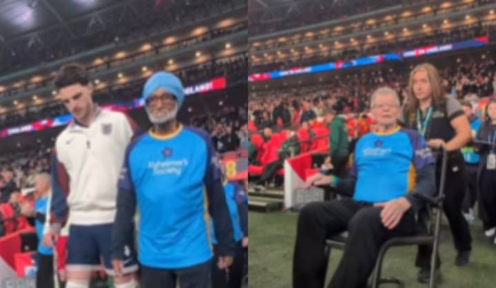 Video: England & Wales Football Players Accompany 22 Fans With Dementia Ahead Of Their Friendly Match At Wembley Stadium