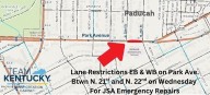 Lane restrictions along Park Avenue today