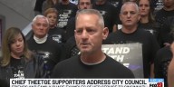 Chief Theetge supporters address city council