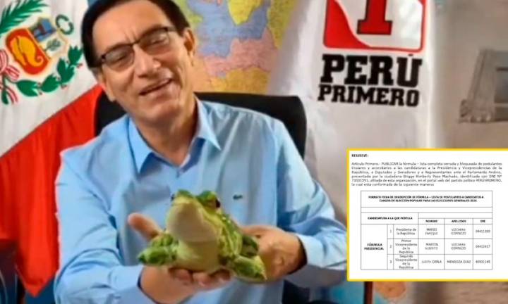 Pese a encontrarse inhabilitado, Perú Primero inscribe a Martín Vizcarra a la vicepresidencia del Perú