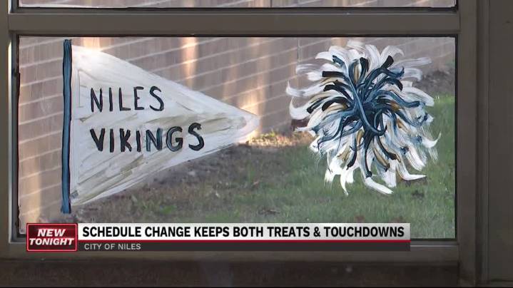 Niles hosts trick-or-treating early to support Halloween football playoff game