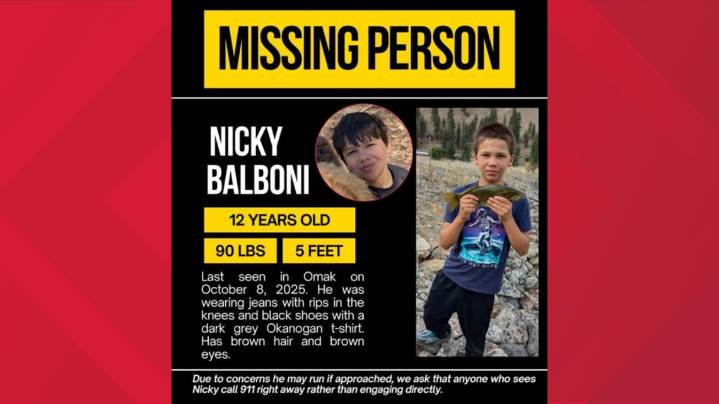 Omak police searching for missing 12