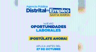 Secretaría de Desarrollo Económico anuncia nuevas vacantes laborales en Santa Marta Los interesados podrán inscribirse hasta el 27 de octubre en la Casa Gauthier o realizar su pre