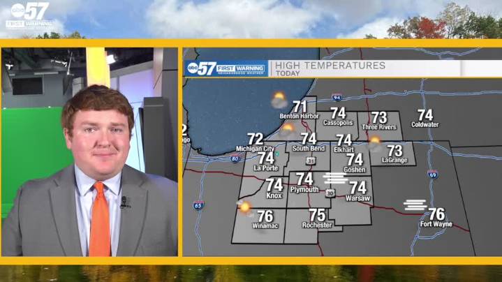Temperatures stay above average for the next several days