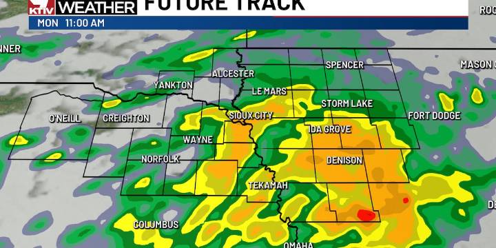 Starting off the new workweek with showers and cooler temperatures
