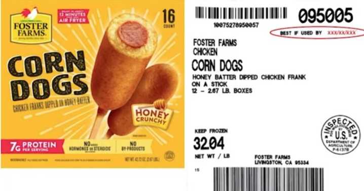 Over 3M pounds of chicken corn dog products recalled for possible wood in batter