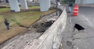 Aparece socavón bajo el Puente de la Concordia, justo donde explotó pipa de gas
