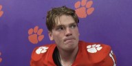 Clemson football QB Christopher Vizzina post game following first career start and loss to SMU