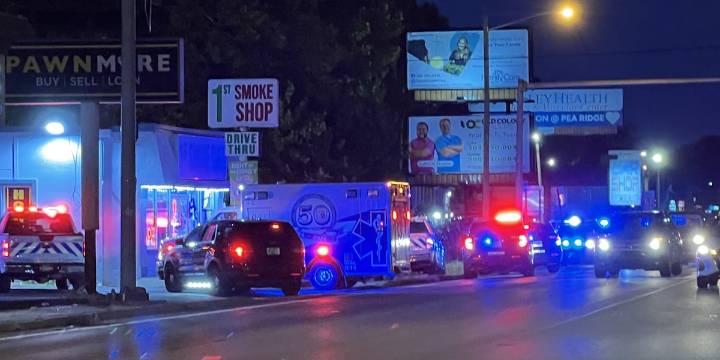 Large police presence near business along U.S. 60