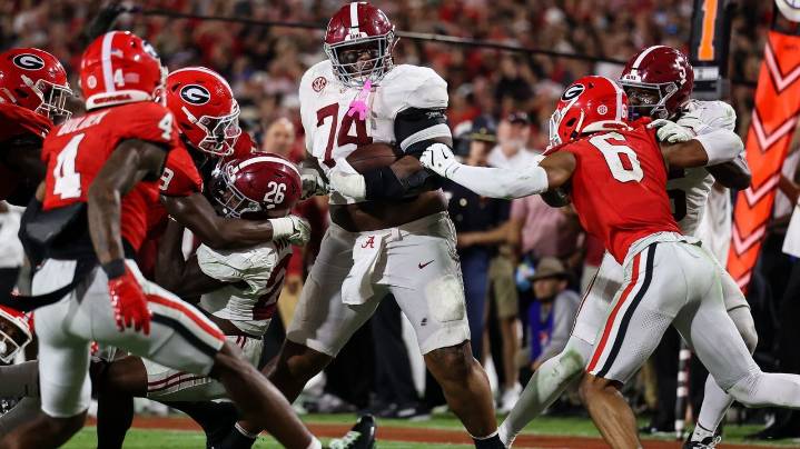 Alabama standout LT Kadyn Proctor has an affinity for Krispy Kreme and carrying the rock