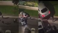 VIDEO | Así fue la golpiza que recibió un hombre asaltado por delincuentes armados en Las Condes
