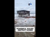 Home collapses amid powerful waves created by Hurricane Humberto