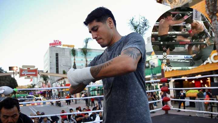 'Tashiro' Fierro pierde el control y patea a un rival en plena pelea de boxeo