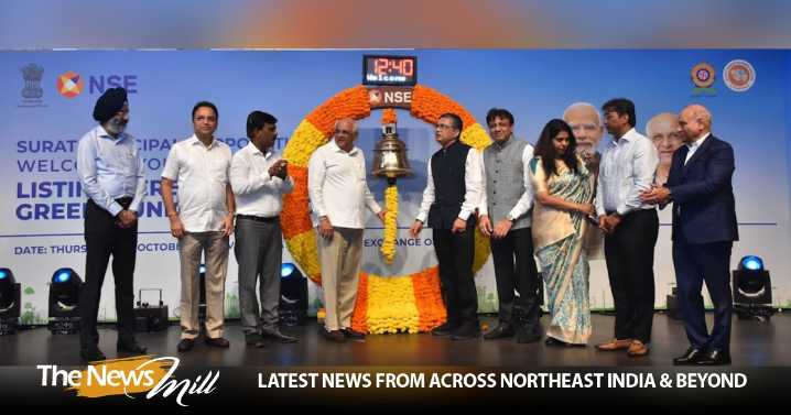 Gujarat CM rings bell at NSE to mark listing of Surat Municipal Corporation’s green bond