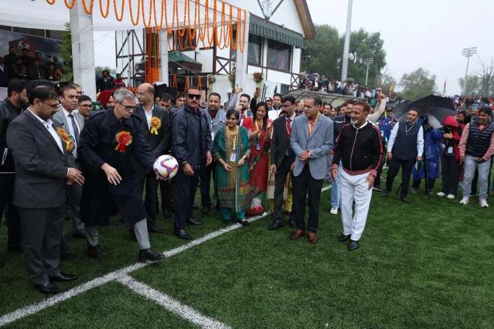 CM Omar Abdullah inaugurates 69th National School Games at TRC Stadium Srinagar