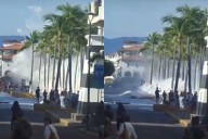 Huracán Priscilla: captan ola gigante en el malecón de Puerto Vallarta; aumenta alerta