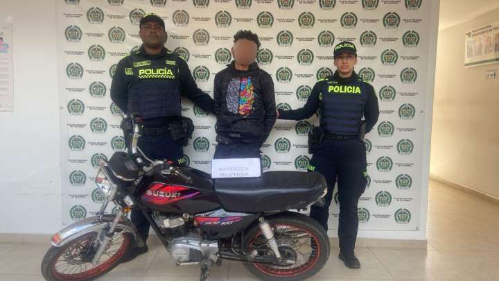 Capturado por el hurto de una motocicleta mediante la modalidad de halado en Suaza