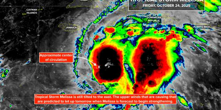 Relentless impacts in Jamaica, Haiti, and the Dominican Republic forecast from Melissa
