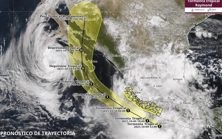 La tormenta tropical Raymond ha dejado daños en cuatro estados
