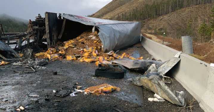 Fiery semi crash kills all occupants, shuts down WB I