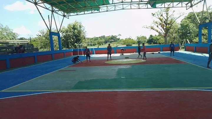 La cancha de Araguaimujo ya casi está lista