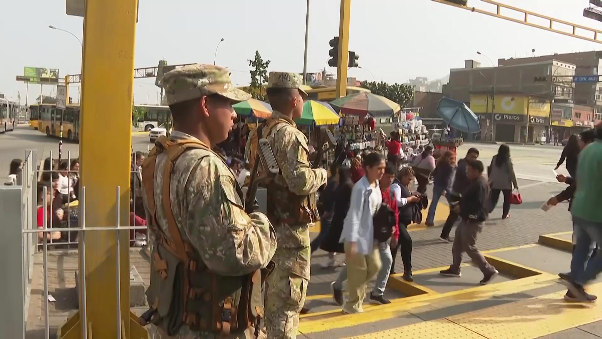 Soldiers on streets of Peru capital as state of emergency takes effect
