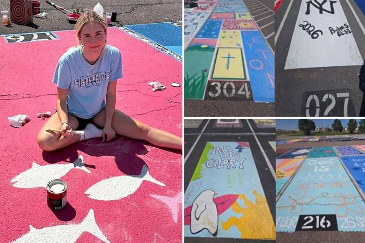 Colorado teen wins legal battle to repaint school parking space with Christian design