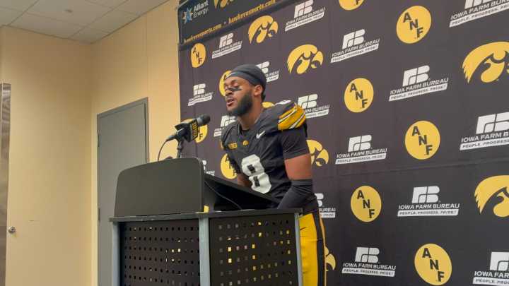 Video: Deshaun Lee came up with one of Iowa’s two interceptions vs. Penn State