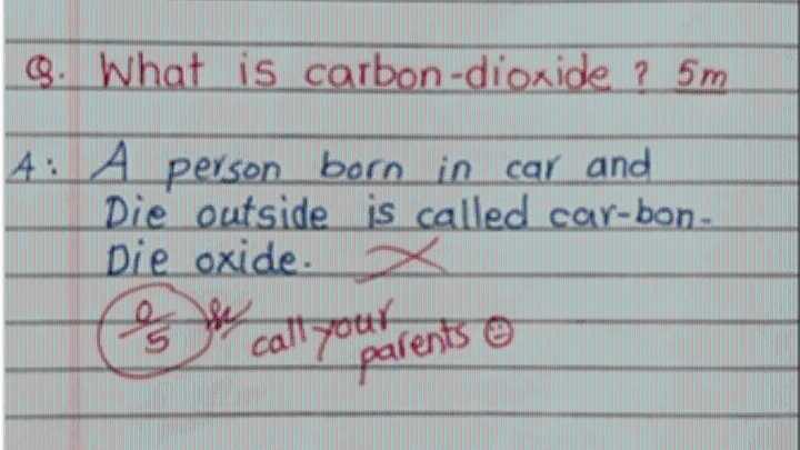 ‘Born in a car, died outside’: Kid’s hilarious answer to ‘what is carbon dioxide’ question goes viral