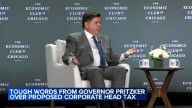 Gov. JB Pritzker says he opposes Mayor Brandon Johnson's proposed Chicago corporate head tax at Economic Club of Chicago