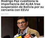 Venezuela: Canciller refuta alegatos de presidente electo de Bolivia