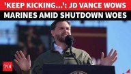 FULL: JD Vance Mixes Politics, Punches; Rallies Marines With ‘Trump Loves You.. Schumer Shutdown’