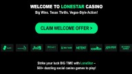 New sweeps cash casino LoneStar: Up to 500,000 Gold Coins, 105 Sweeps Coins