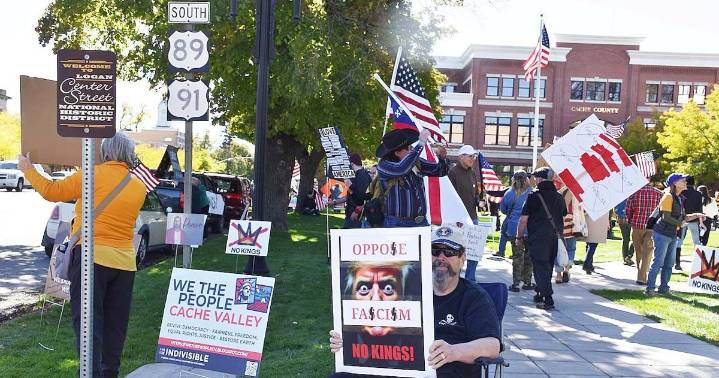 Another 'No Kings' rally against Trump administration policies staged in downtown Logan