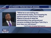 Who will Adams endorse for mayor of NYC?