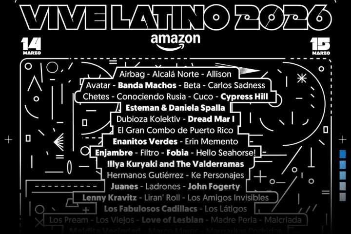 Vive Latino 2026 revela cartel con Lenny Kravitz, Trueno y Moby