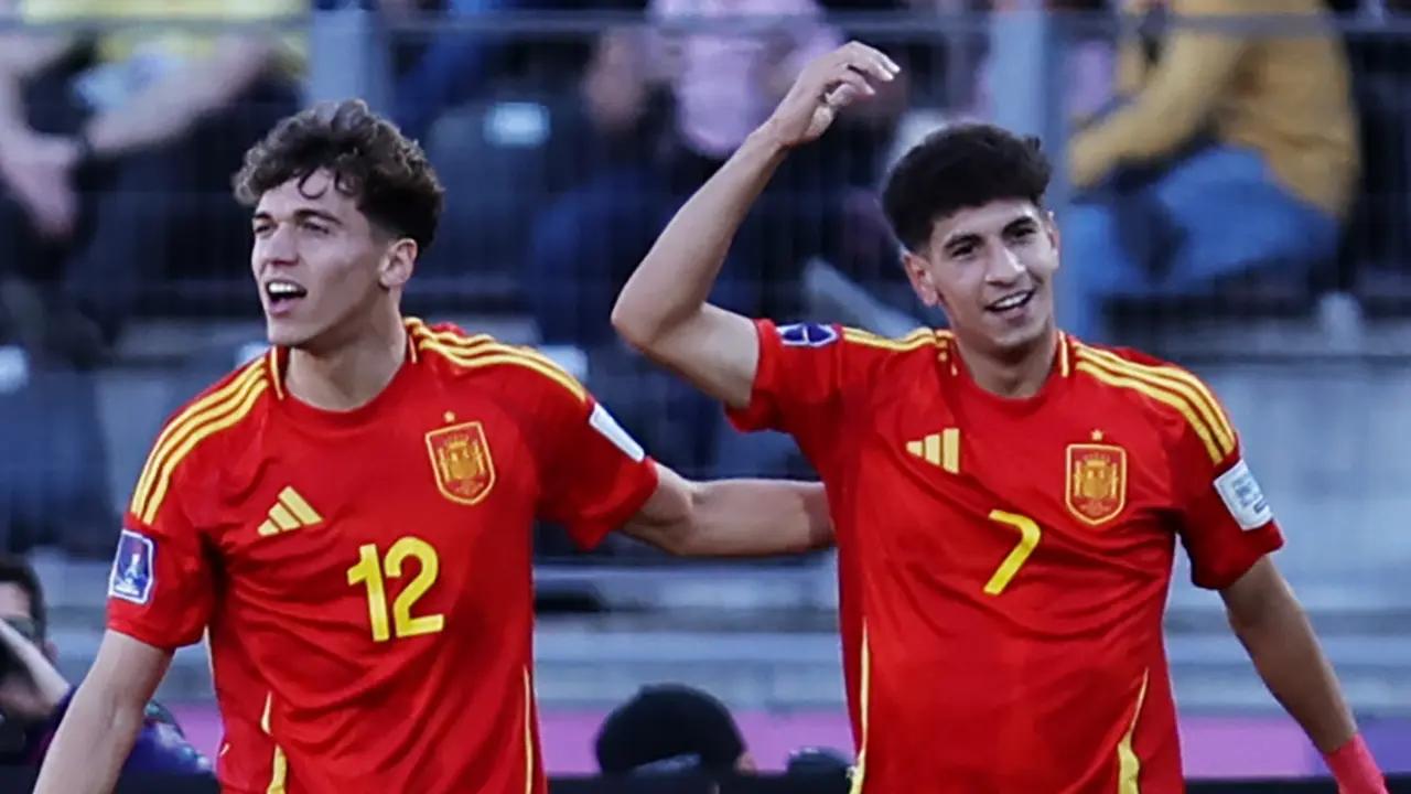 La Selección Colombia Sub-20 sufrió con la buena definición de Rayane Belaid: gol de España