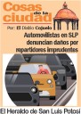 Cosas de la Ciudad; Automovilistas en SLP denuncian daños por repartidores imprudentes