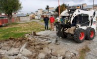 Inició la construcción de un nuevo playón deportivo en el barrio 28 de Junio