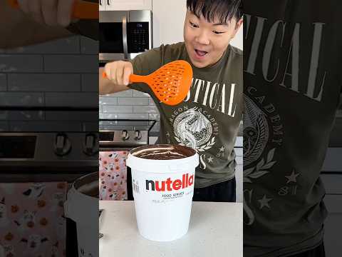 I love Nutella 😵‍💫🤯 LeoNata family #shorts
