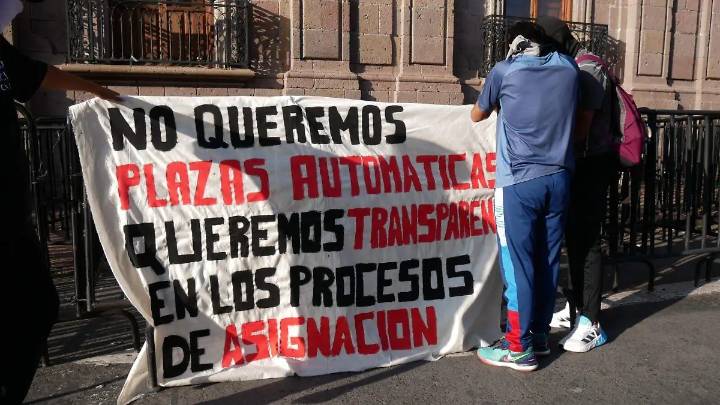 Nuestro discurso no son plazas automáticas sino asignaciones: normalistas
