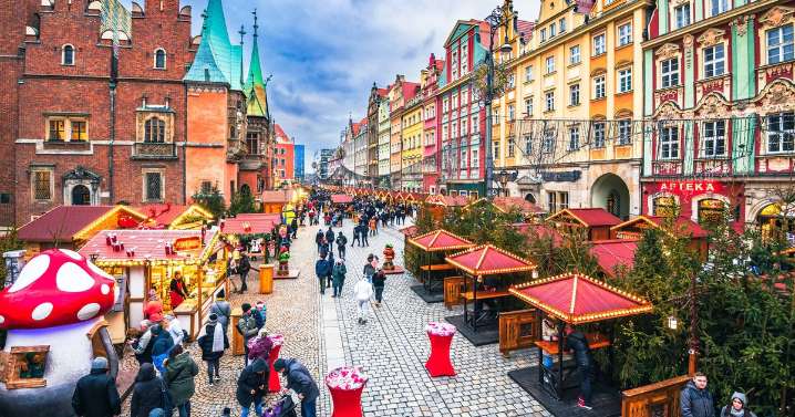 'Enchanting' Christmas market has thousands of fairy lights, 86p mulled wine and £32 flights