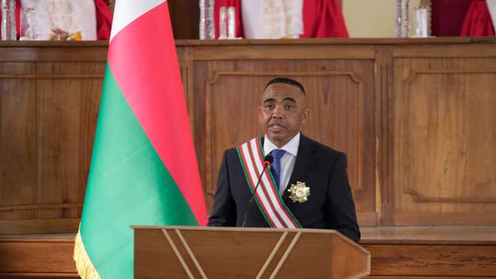 Madagascar's coup leader is sworn in as president after a military takeover condemned by UN
