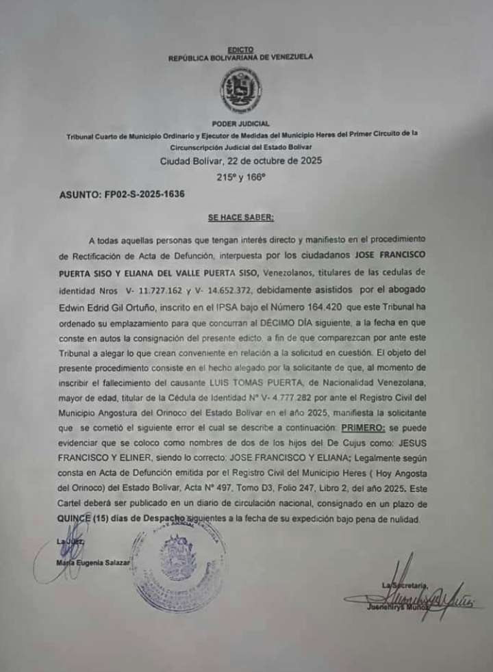 EDICTO