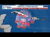 Weather Impact Live: Tropical Storm Melissa forecast to become major hurricane