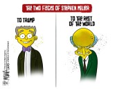 Cartoon: The two faces of Stephen Miller